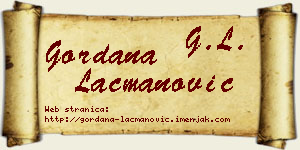 Gordana Lacmanović vizit kartica